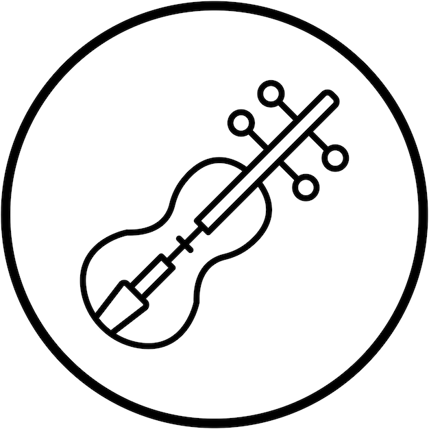 Diseño vectorial Estilo del icono del violín