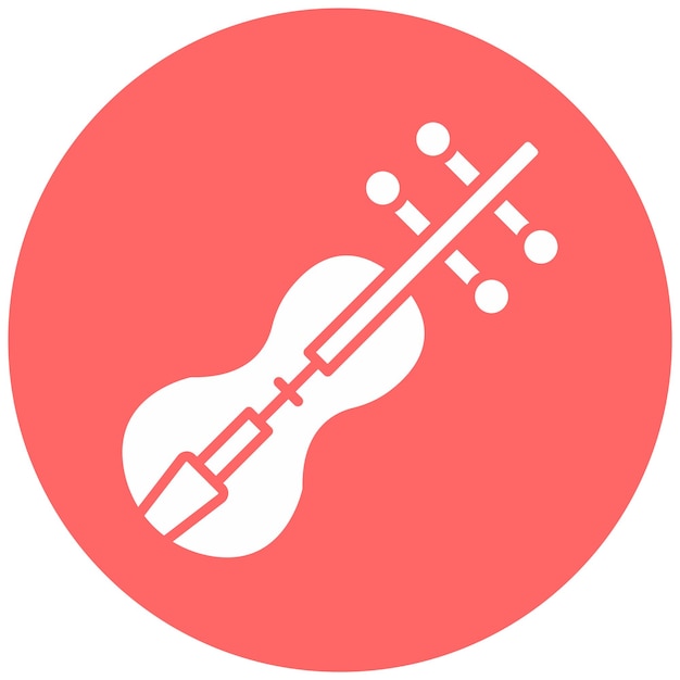 Diseño vectorial Estilo del icono del violín