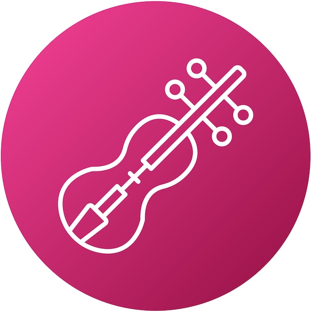 Vector diseño vectorial estilo del icono del violín