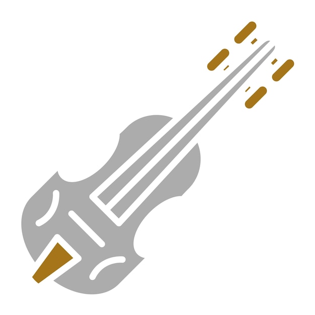 Diseño vectorial Estilo del icono del violín