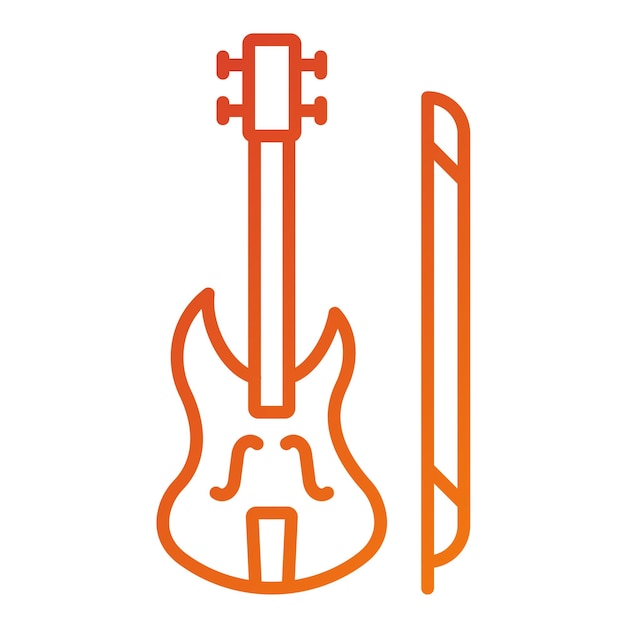 Diseño vectorial Estilo del icono del violín