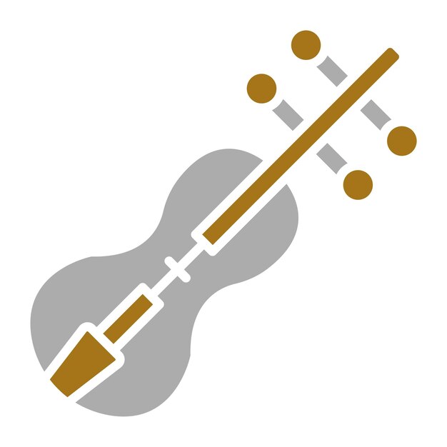 Diseño vectorial Estilo del icono del violín