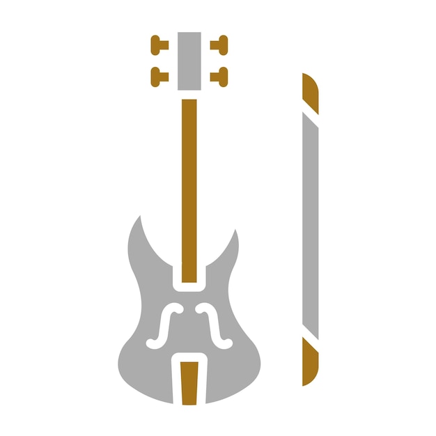 Diseño vectorial Estilo del icono del violín