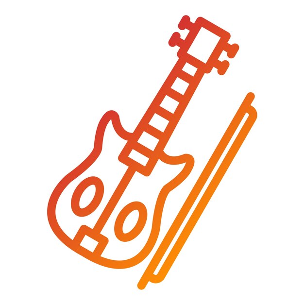 Diseño vectorial Estilo del icono del violín