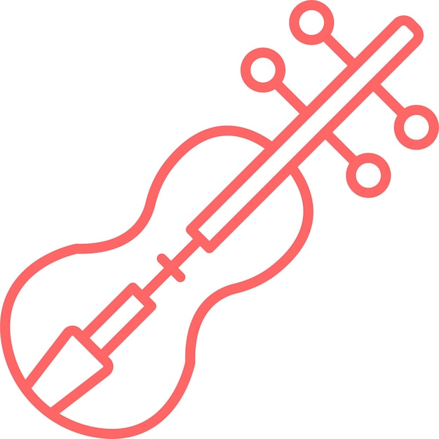 Diseño vectorial Estilo del icono del violín