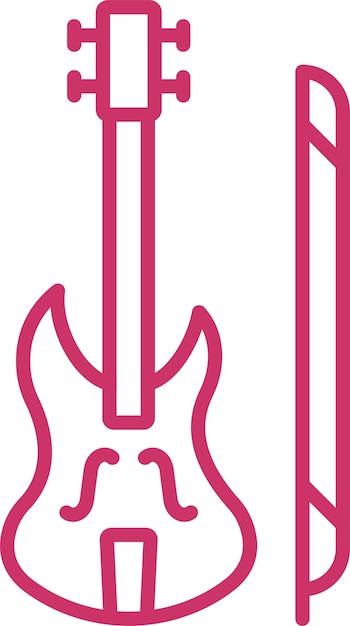 Diseño vectorial Estilo del icono del violín