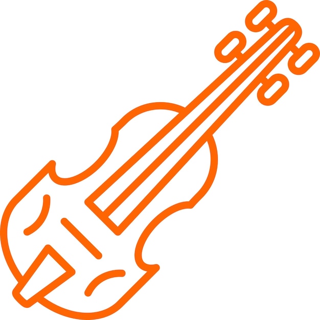 Diseño vectorial Estilo del icono del violín