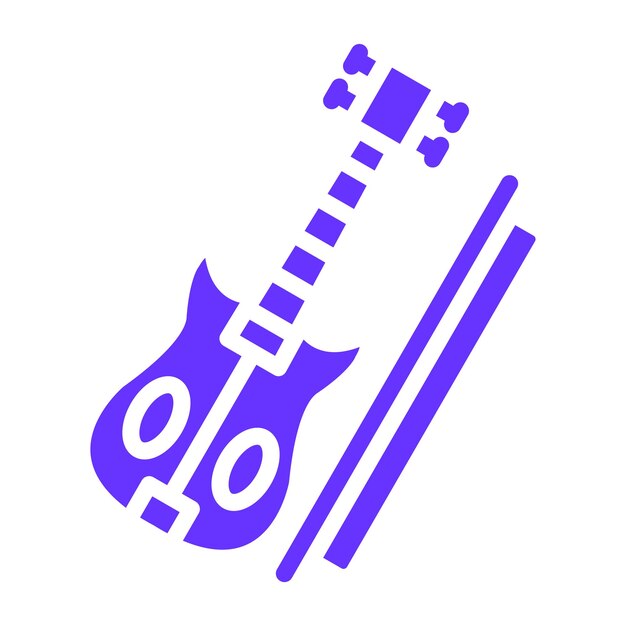 Diseño vectorial Estilo del icono del violín