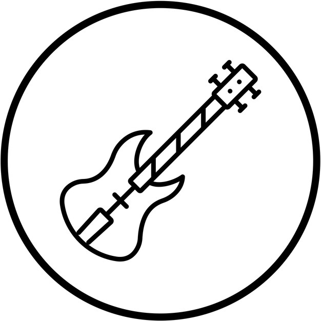 Diseño vectorial del estilo del icono del violonchelo