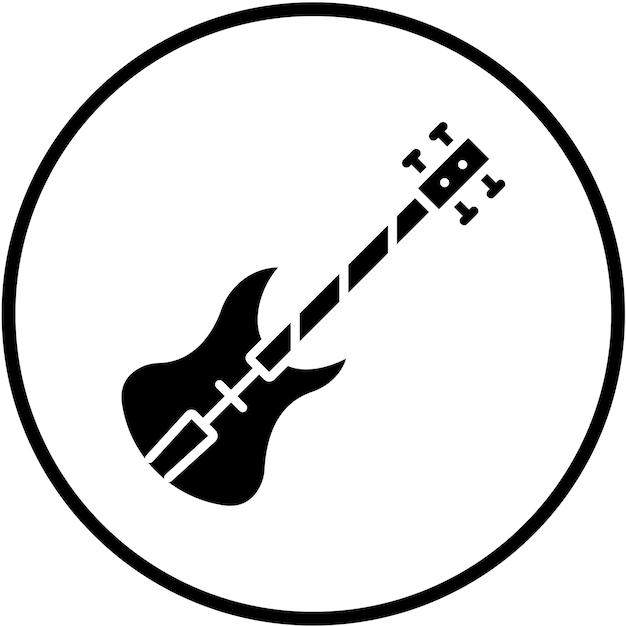 Diseño vectorial del estilo del icono del violonchelo