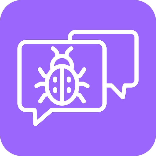 Diseño vectorial del estilo del icono del virus del chat