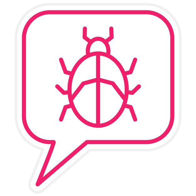 Diseño vectorial del estilo del icono del virus del chat