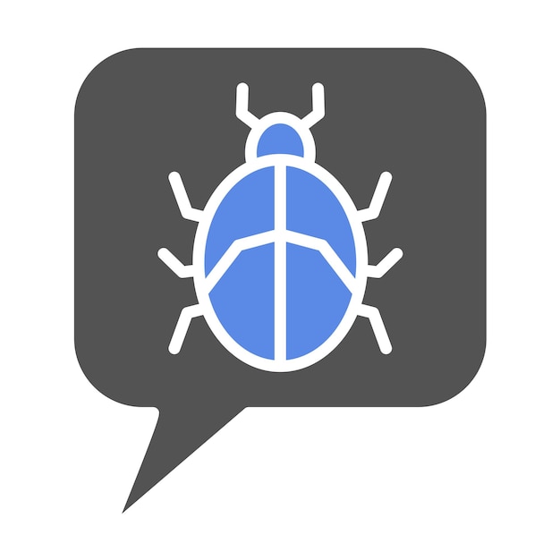 Diseño vectorial del estilo del icono del virus del chat