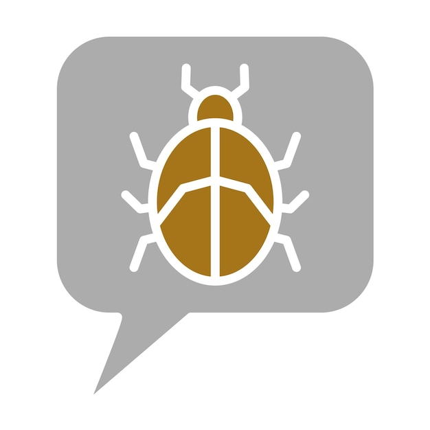 Diseño vectorial del estilo del icono del virus del chat