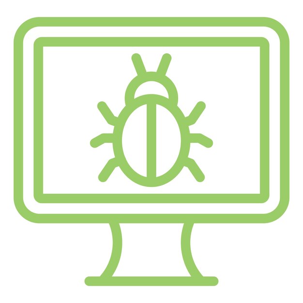Diseño vectorial Estilo del icono del virus