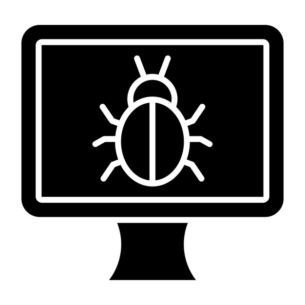 Diseño vectorial Estilo del icono del virus