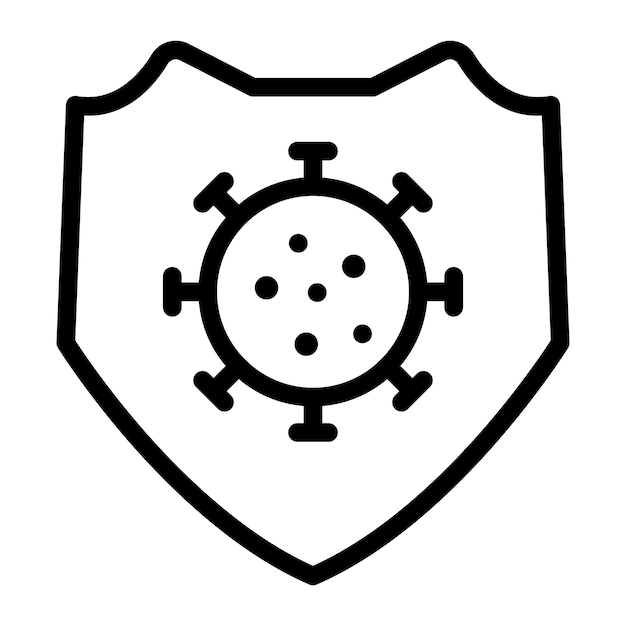 Diseño vectorial Estilo del icono del virus