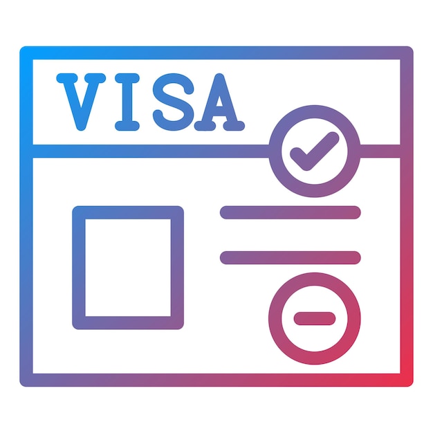 Diseño vectorial Estilo del icono de Visa