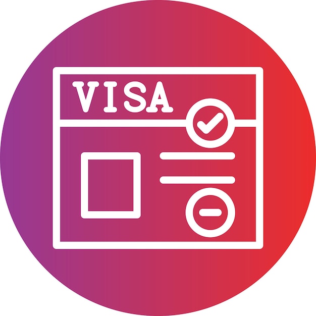 Diseño vectorial Estilo del icono de Visa