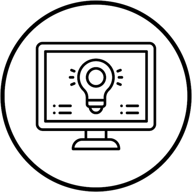 Diseño vectorial Estilo de icono de visión por computadora