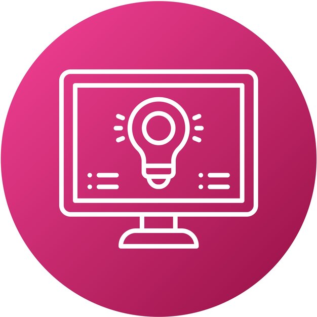 Diseño vectorial Estilo de icono de visión por computadora