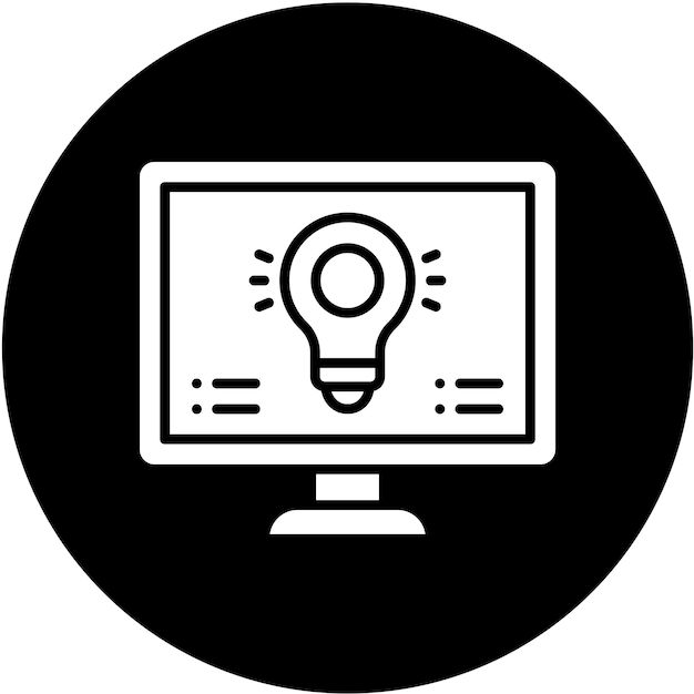 Diseño vectorial Estilo de icono de visión por computadora