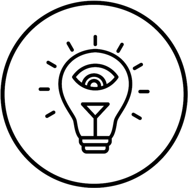 Diseño vectorial Estilo de icono visionario