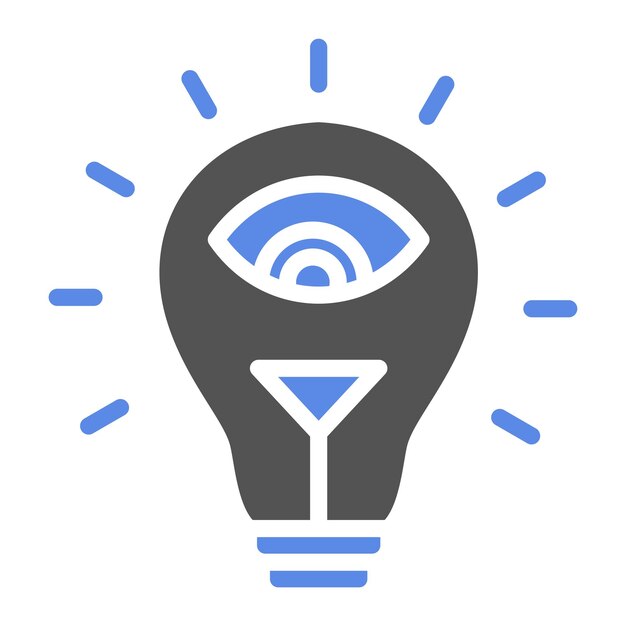 Diseño vectorial Estilo de icono visionario