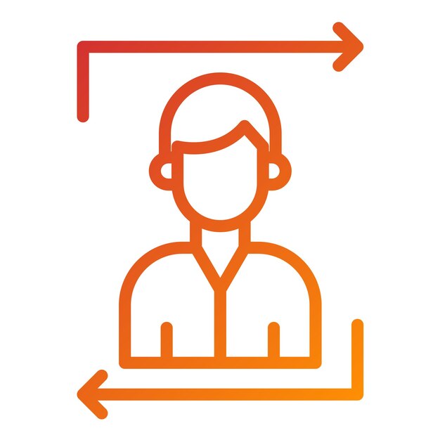 Diseño vectorial Estilo del icono del visitante que regresa