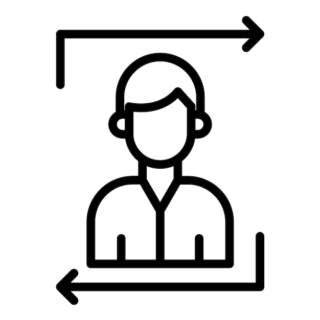 Diseño vectorial Estilo del icono del visitante que regresa