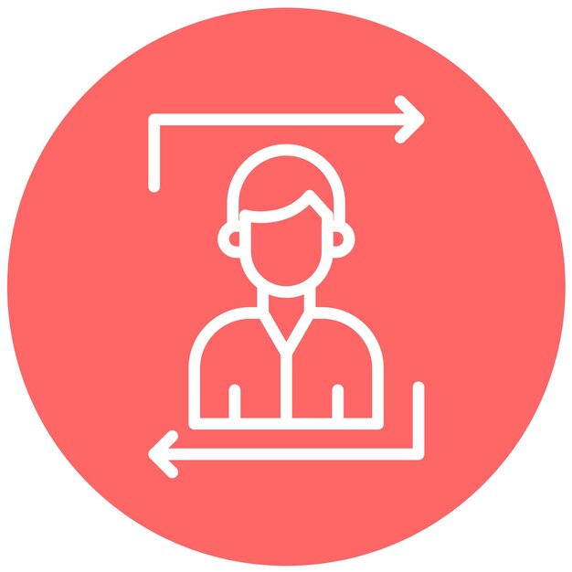 Diseño vectorial Estilo del icono del visitante que regresa