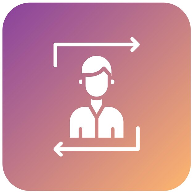 Diseño vectorial Estilo del icono del visitante que regresa