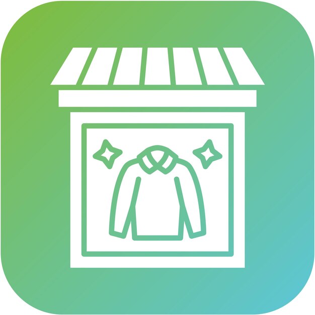Diseño vectorial en el estilo del icono de visualización de la tienda