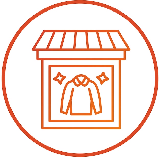 Diseño vectorial en el estilo del icono de visualización de la tienda