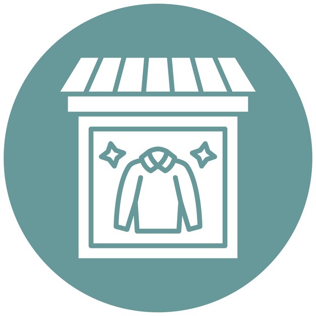 Diseño vectorial en el estilo del icono de visualización de la tienda