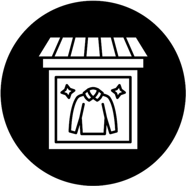 Diseño vectorial en el estilo del icono de visualización de la tienda