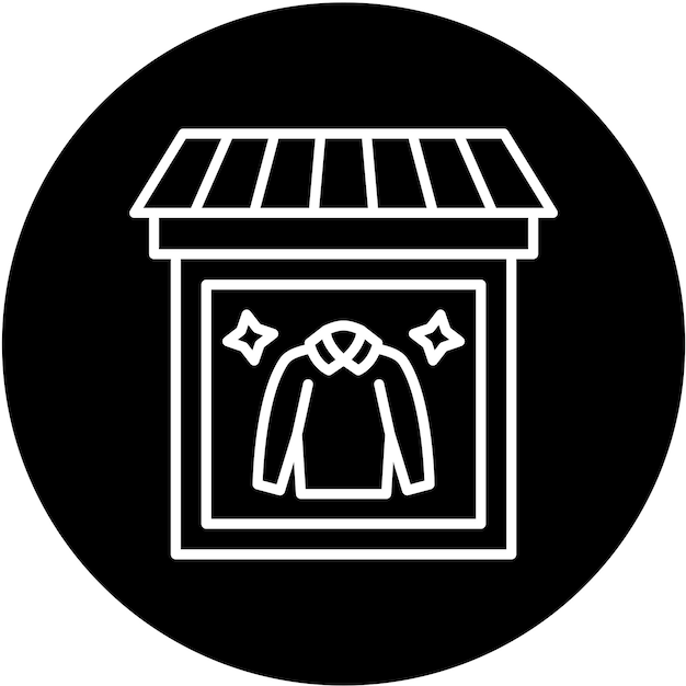 Diseño vectorial en el estilo del icono de visualización de la tienda