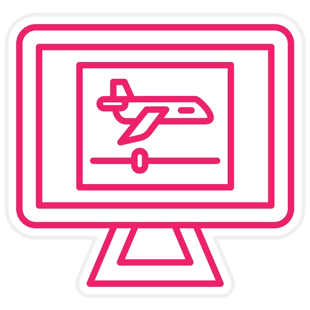 Diseño vectorial de estilo de icono de vlog de viaje