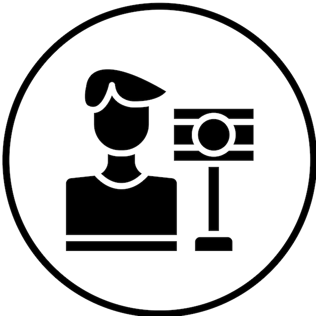 Diseño vectorial Estilo de icono de vlogger visionario