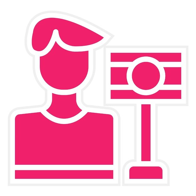 Vector diseño vectorial estilo de icono de vlogger visionario