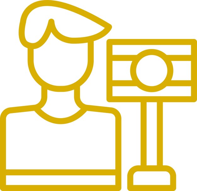Diseño vectorial Estilo de icono de vlogger visionario
