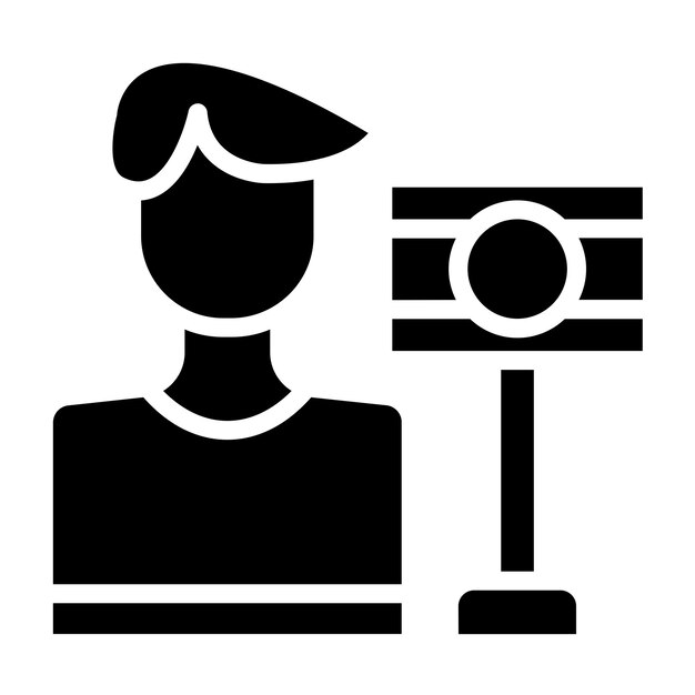 Diseño vectorial Estilo de icono de vlogger visionario
