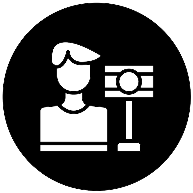 Diseño vectorial Estilo de icono de vlogger visionario