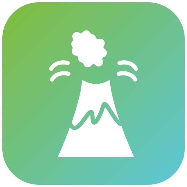 Diseño vectorial Estilo del icono del volcán