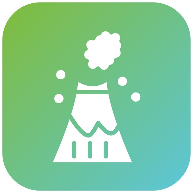 Diseño vectorial Estilo del icono del volcán