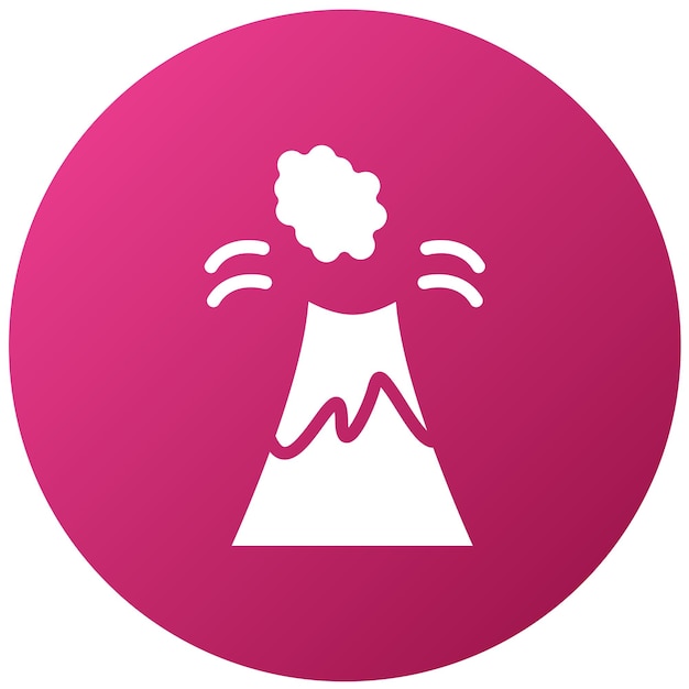 Diseño vectorial Estilo del icono del volcán