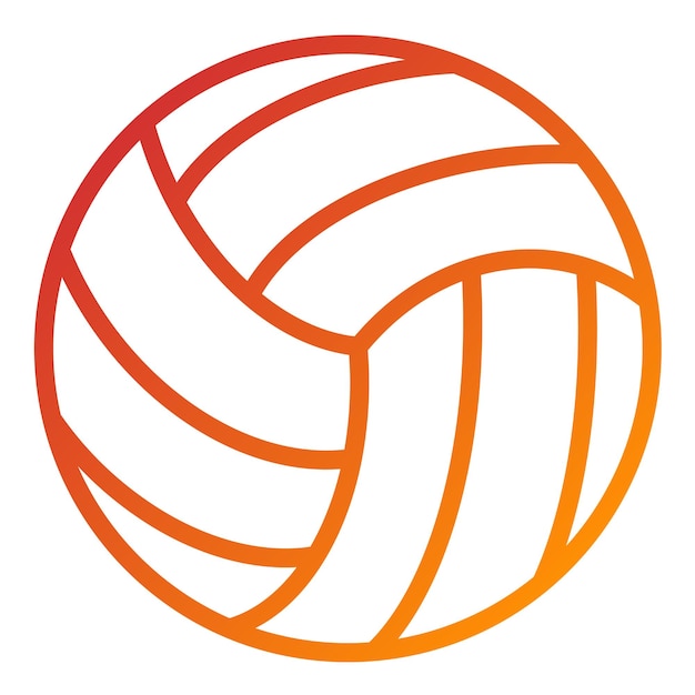 Diseño vectorial de estilo de icono de voleibol de playa