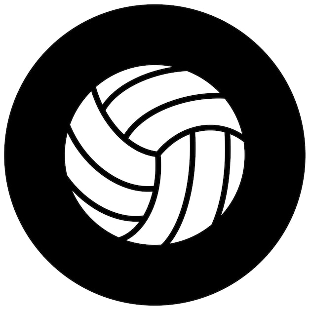 Diseño vectorial de estilo de icono de voleibol de playa