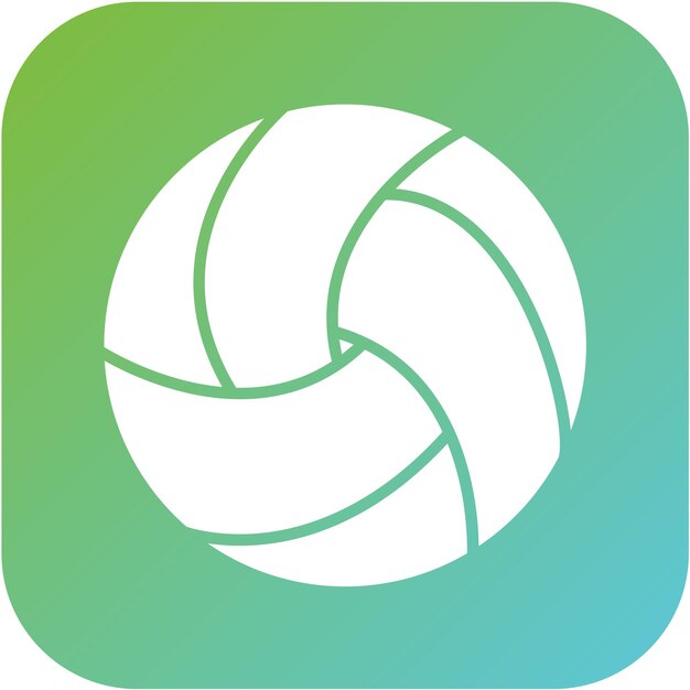Diseño vectorial de estilo de icono de voleibol de playa