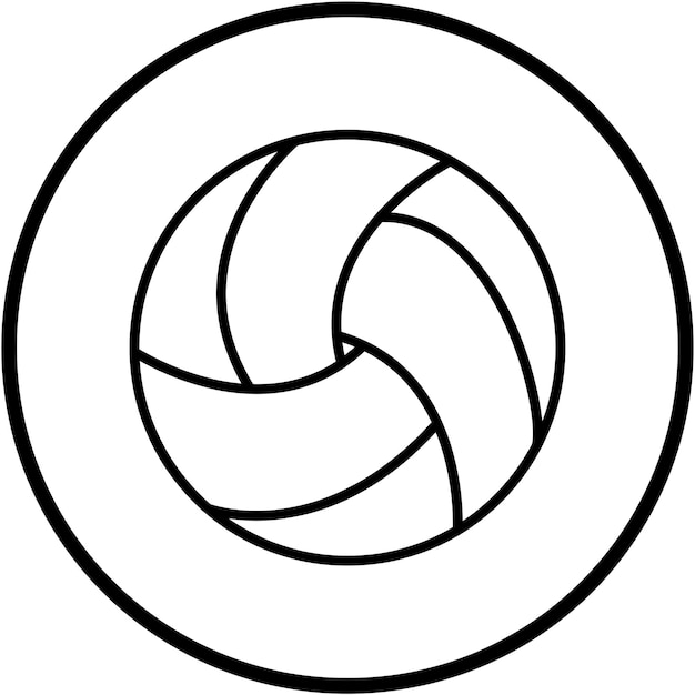 Diseño vectorial de estilo de icono de voleibol de playa